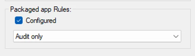 Collection configurée en Audit only