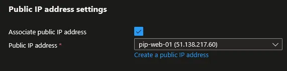 Associer l’IP à une VM Existante