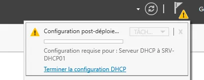 Terminer la configuration DHCP