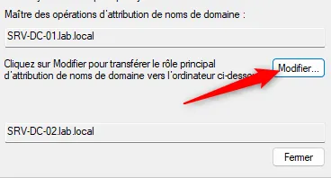 Changement d’Operations Master.