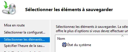 Choix des éléments personnalisés