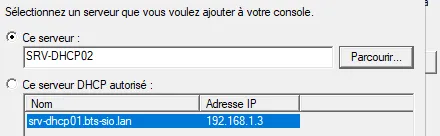 Ajout du serveur partenaire