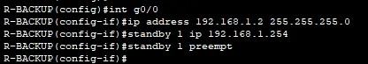 Configuration HSRP de R-BACKUP