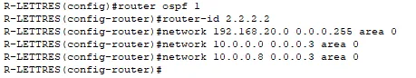 OSPF sur R-LETTRES
