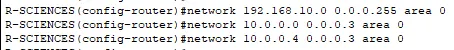 Réseaux OSPF de R-SCIENCES