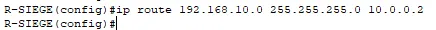 Route statique sur R-SIEGE