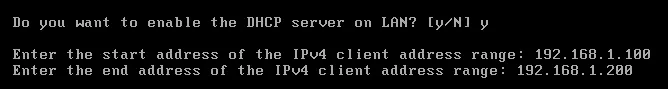 Menu console d’OPNsense