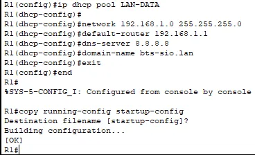 Configuration des Options du Pool