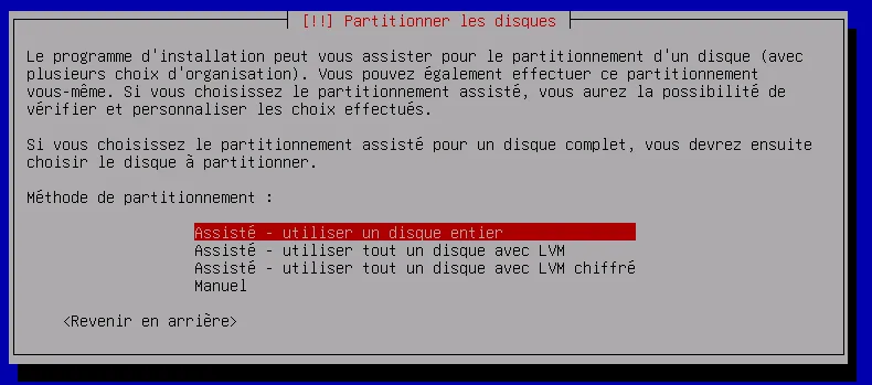 Méthode de partitionnement assistée