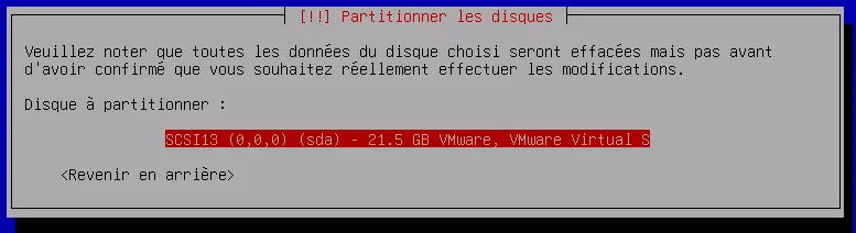 Choix du disque