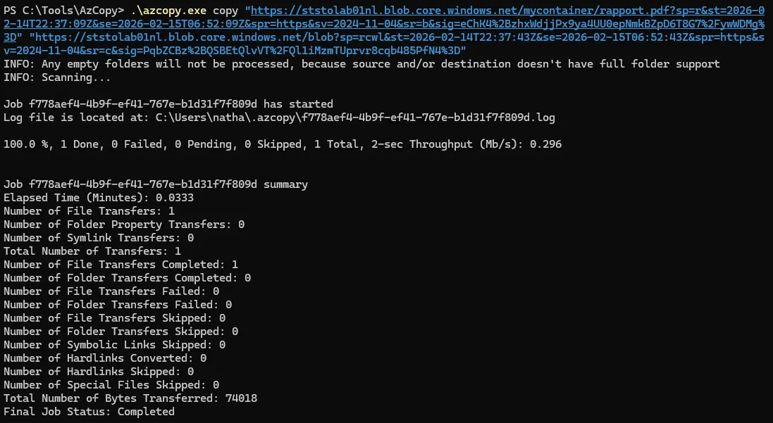 Copier entre Deux Comptes de Stockage (Server-Side Copy)