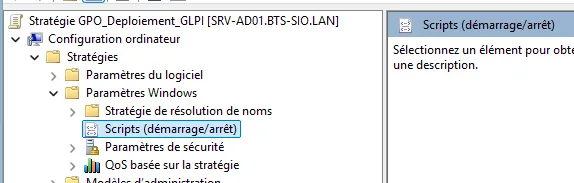 Scripts de démarrage dans l’éditeur de GPO