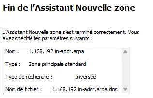 Zone de recherche inversée IPv4