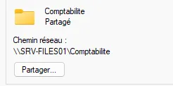 Autorisations de partage