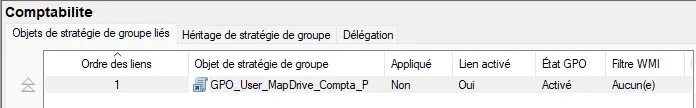 GPO liée à l’UO Comptabilite