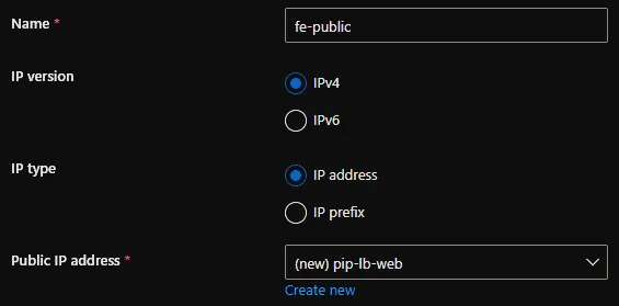 Créer le Load Balancer Public