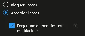 Contrôle d’accès : exiger le MFA