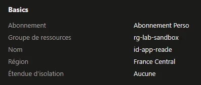 Créer une User-Assigned Managed Identity
