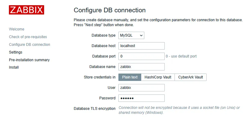 Connexion à la base de données