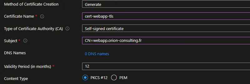 Importer un Certificat