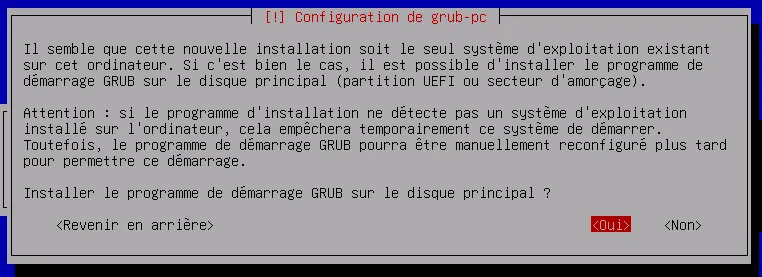 Installation de GRUB