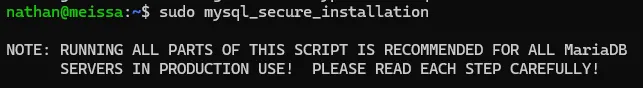 Sécurisation de MariaDB