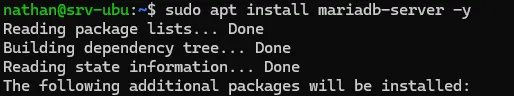 Installation de MariaDB