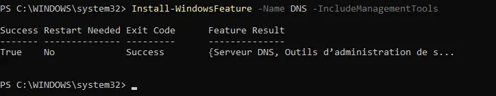 Installation du rôle DNS