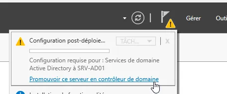 Promouvoir ce serveur en contrôleur de domaine