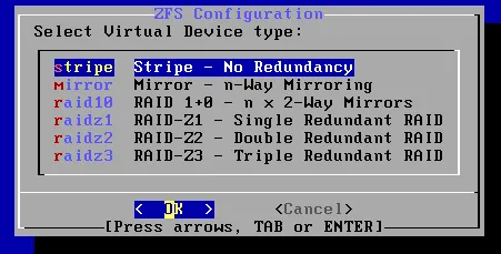 Configuration ZFS