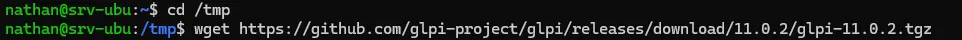 Téléchargement de l’archive GLPI