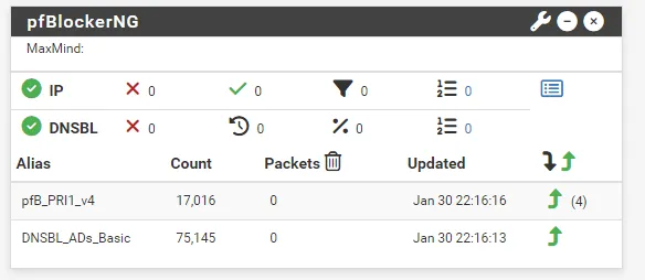 Widget pfBlockerNG