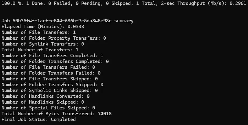 Uploader un Fichier vers un Conteneur Blob